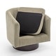 preview thumbnail 15 of 64, Corduroy Upholstered Swivel Barrel Chair (Set of 2)