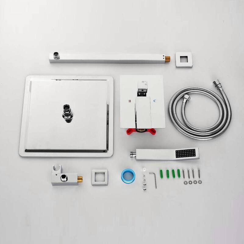 Topcraft 12-Inch Complete Shower System with Handheld Showerhead