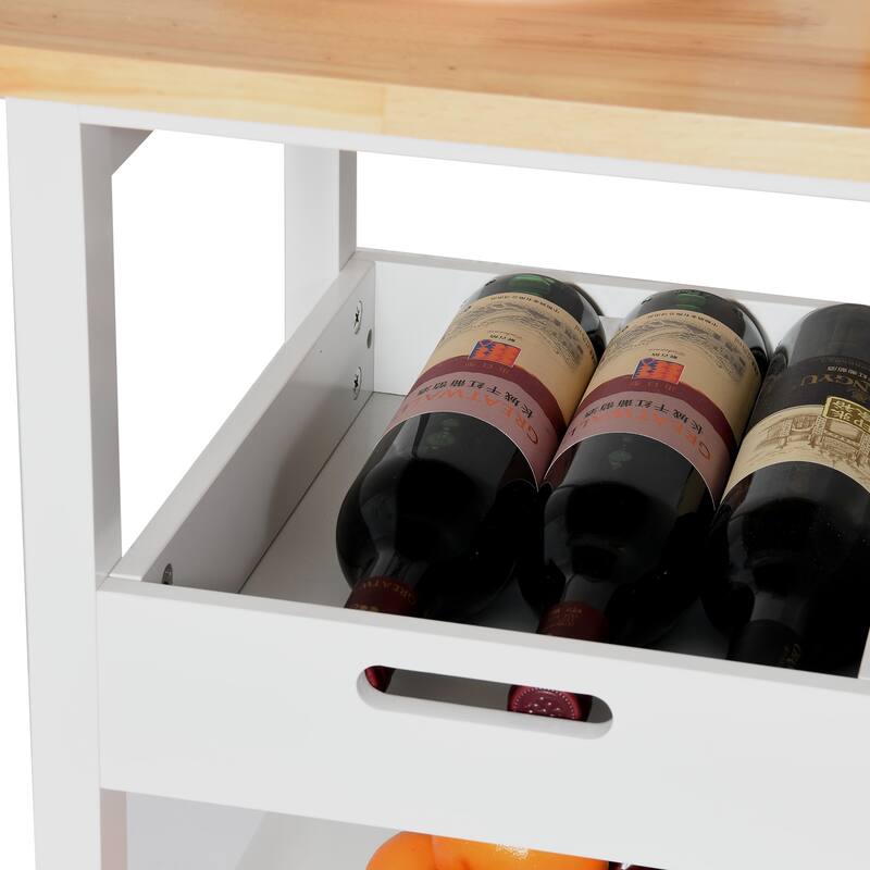 Kitchen Island Cart with Storage, Rolling Kitchen Island e on Wheels with Worktop