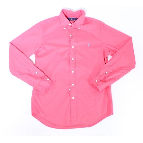 ralph lauren red button down shirt