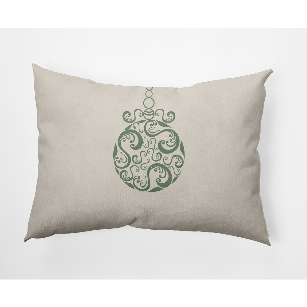Fancy-Bulb Christmas Decorative Throw Pillow