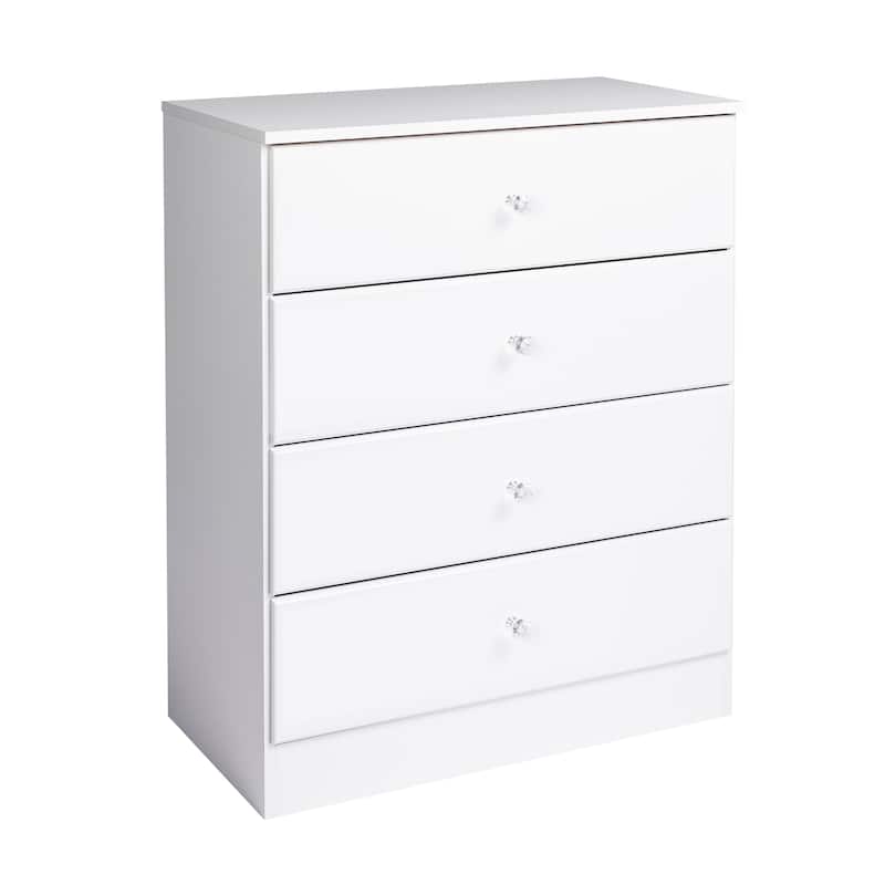 Prepac Astrid 4 Drawer Dresser for Bedroom, Chest of Drawers, Bedroom Furniture, Clothes Storage and Organizer