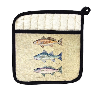 Creek Fish Pot Holder - 9x9