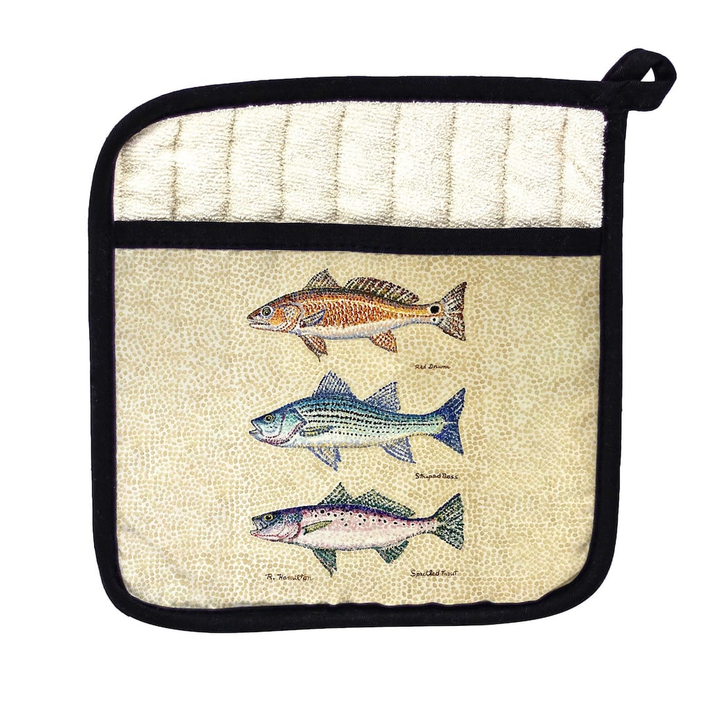 Creek Fish Pot Holder - 9x9