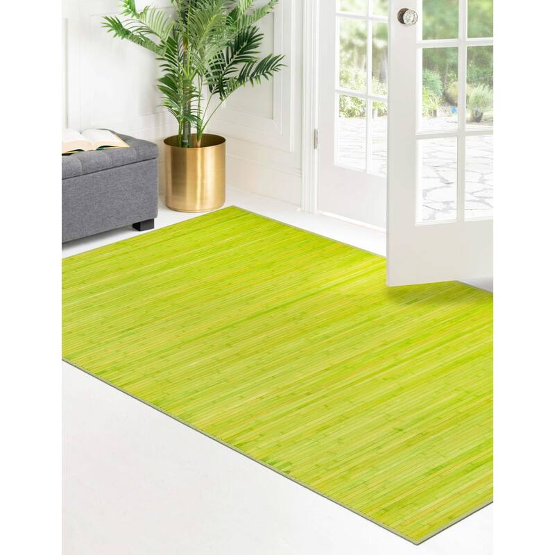 Solid/Striped Brezoi Collection Area Rug - 5'3"x7'10" - Green