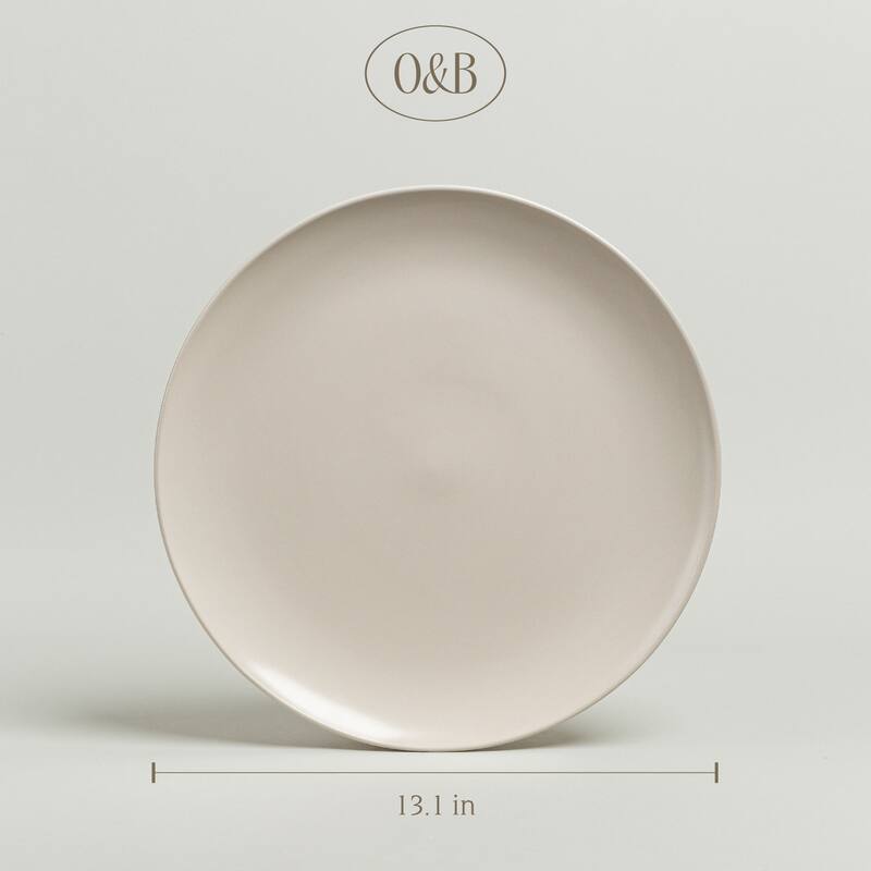 over&back Coupe Semi-Matte Stoneware 13" Round Serving Platter