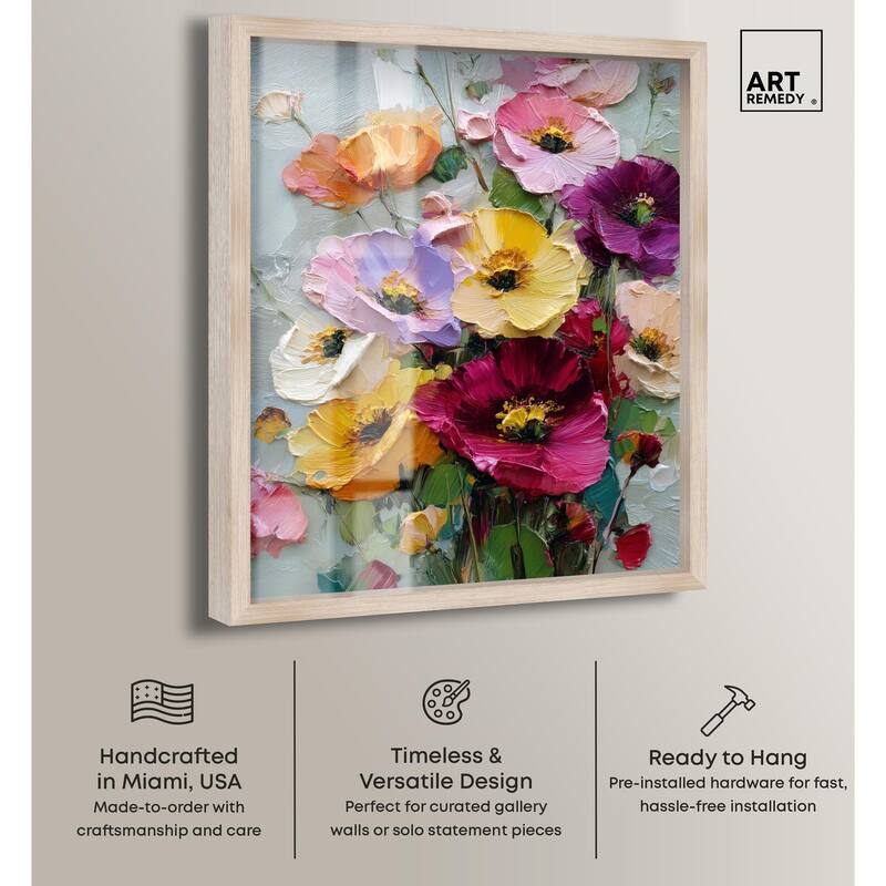 Floral Texture I Shadowbox by Art Remedy