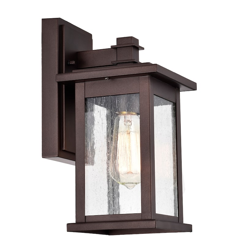 1 Light Outdoor Wall Light - 12"x6"x7" - Oil Rubbed Bronze - 12"x6"x7"