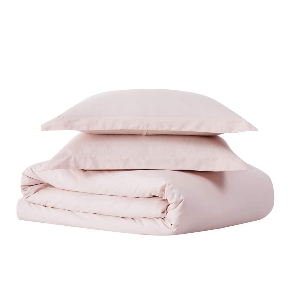Cannon Classic Cotton Solid Percale Duvet Cover Set
