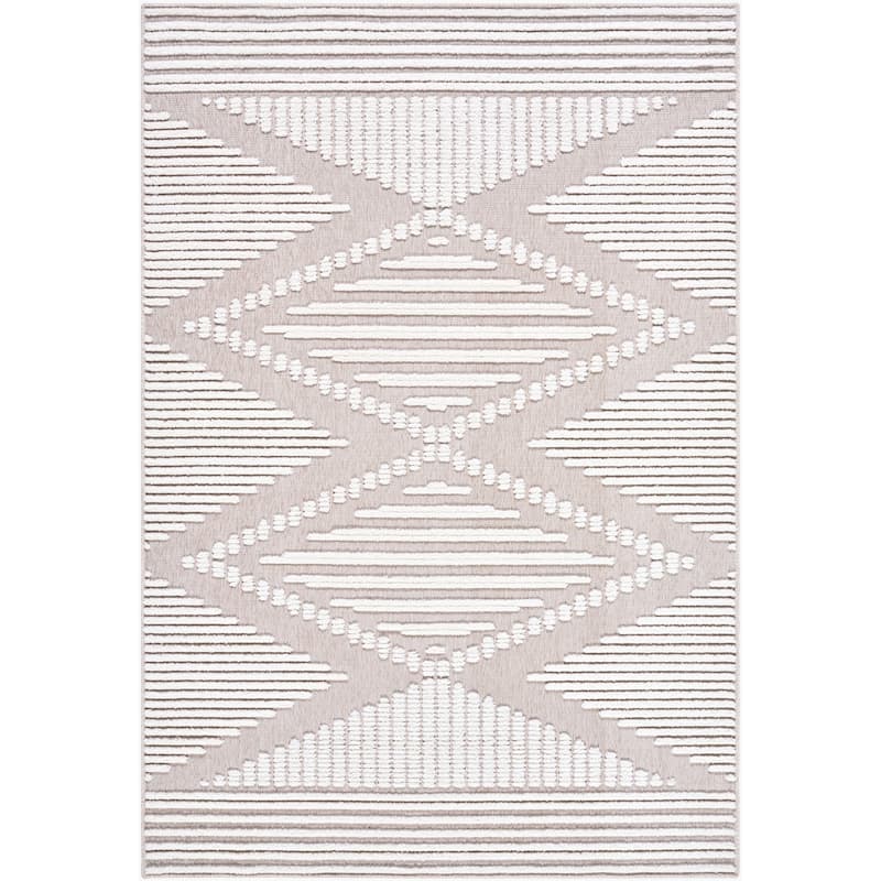 Livabliss Bohemian & Eclectic Lyna Diamond Washable Area Rug