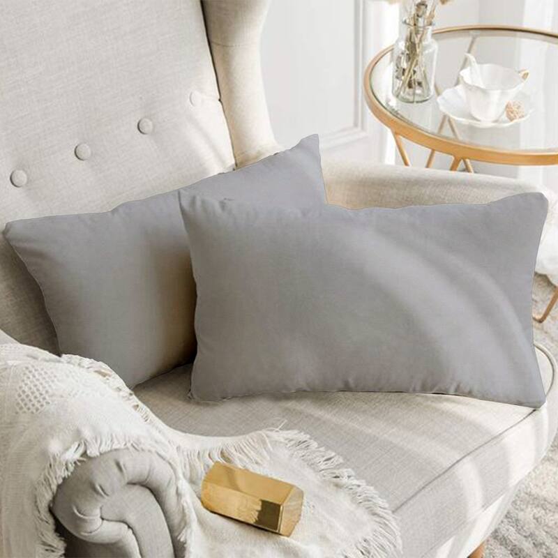A1HC Set of 2 Luxurious Fine Soft Velvet Throw Pillow Covers Only, For Sofas, Beds, Vibrant Colors and Hidden Zipper