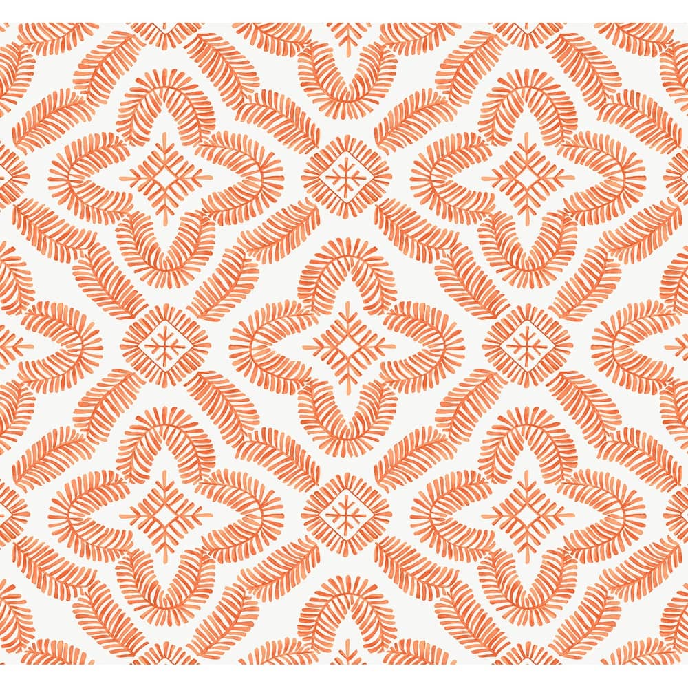 Seabrook Designs Talia Botanical Medallion Unpasted Wallpaper