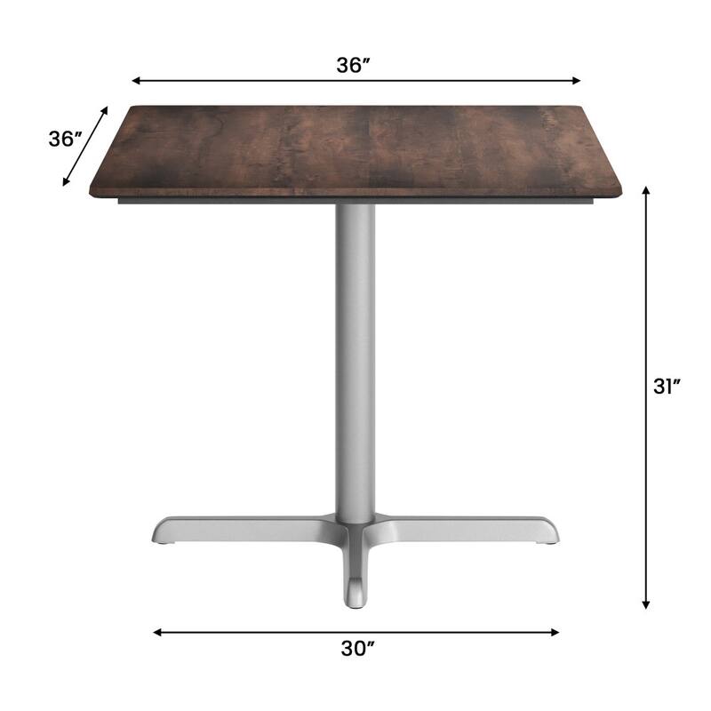 Commercial HPL Tabletop with Table Height Crisscross Base