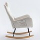 preview thumbnail 50 of 48, Modern Living Room Teddy Fabric Rocking Chair with Pocket and Headrest, Dark Green