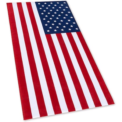 American Flag Cotton Beach Towel