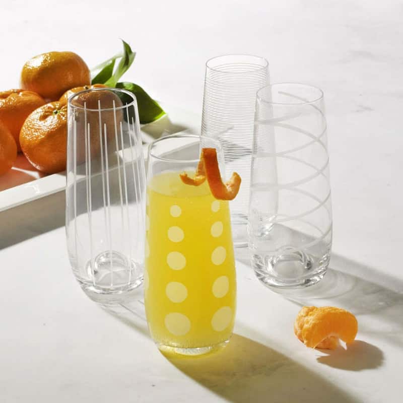 Mikasa Set of 4 Cheers Stemless Flutes - 7.5 Oz