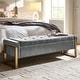 preview thumbnail 22 of 53, Alina Modern Upholstered Flip Top Storage Bench with Metal Legs by HULALA HOME Grey