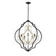 preview thumbnail 10 of 8, Adoncia Black and Brushed Silverish Champagne Crystal Chandelier - 27 inches in Diameter x 31 inches H