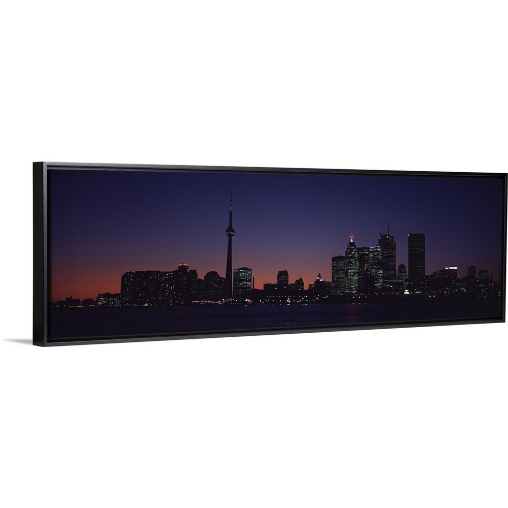 Shop Buildings Lit Up At Night Cn Tower Toronto Ontario