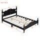 preview thumbnail 9 of 24, Full Black Wood Platform Bed with Headboard and Slat Support, No Box Spring Needed