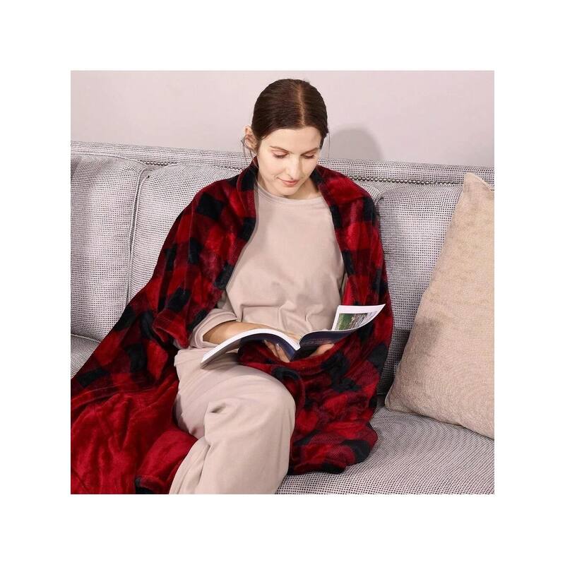 Electric Throw Flannel Heated Blanket