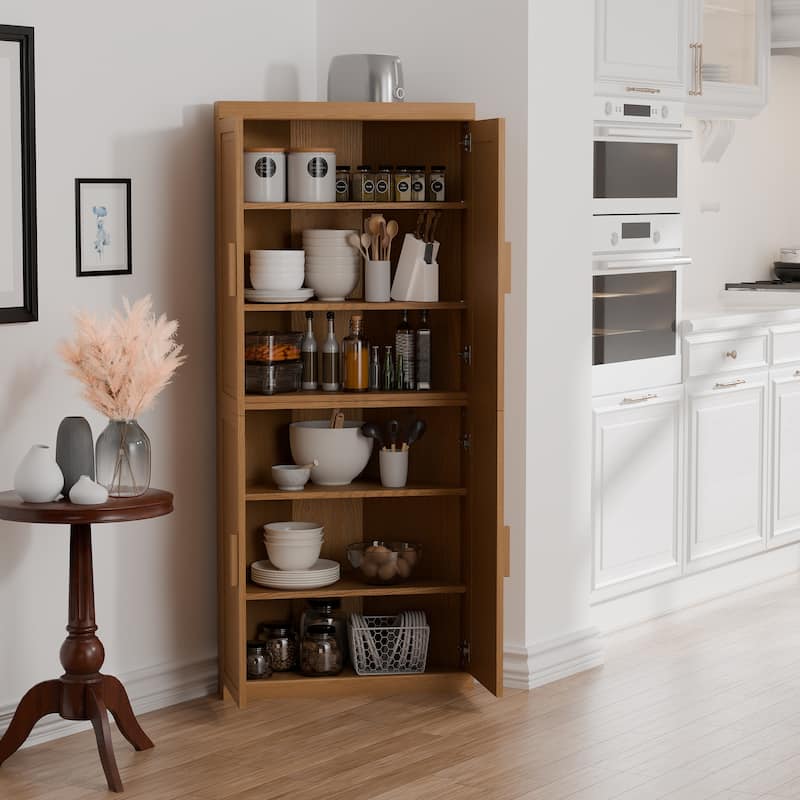 72" Corner Cabinet Free-Standing Corner Storage Organizer Sideboard