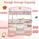 preview thumbnail 8 of 7, Double-Sided Kids Play Kitchen Set with Canopy and 2 Seats - 31" x 12" x 36" (L x W x H)