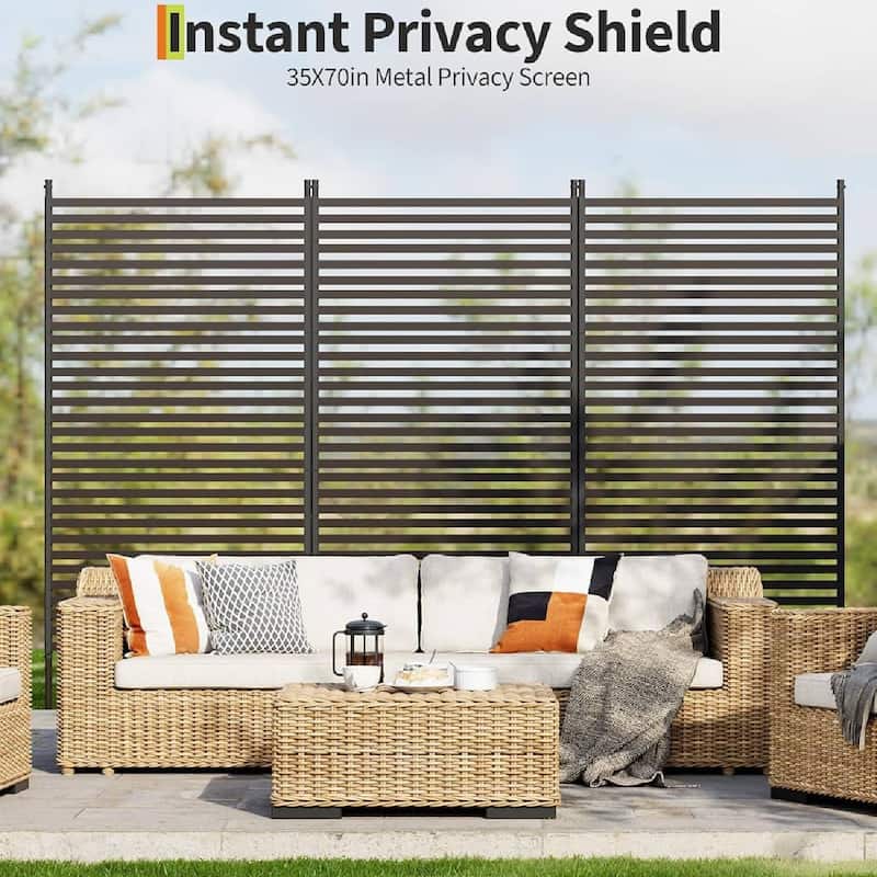 Outdoor Freestanding Privacy Screen, Privacy Fence and Panels for Patio Garden Backyard