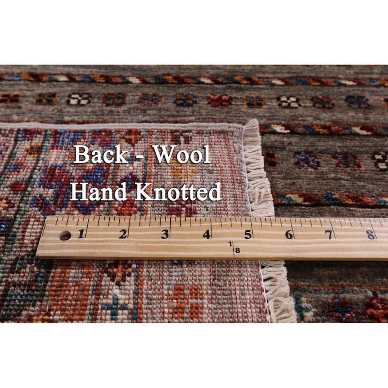 Golden Nile Khorjin Persian Gabbeh Handmade Wool Rug - 3' 3" X 5' 3"
