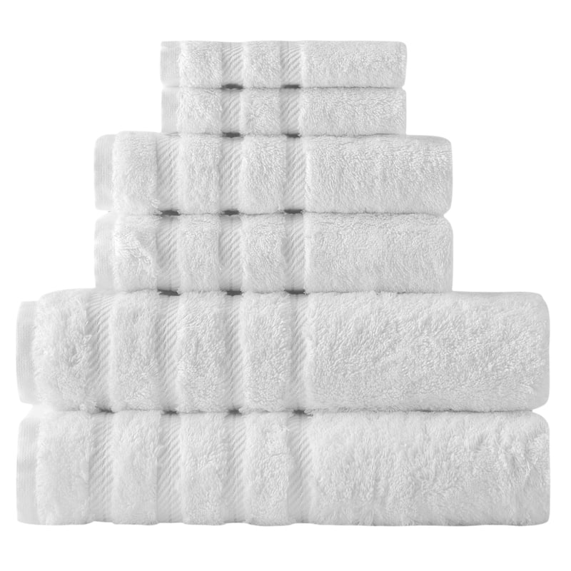 Lubbock US Cotton Bath towels set of 6 - White