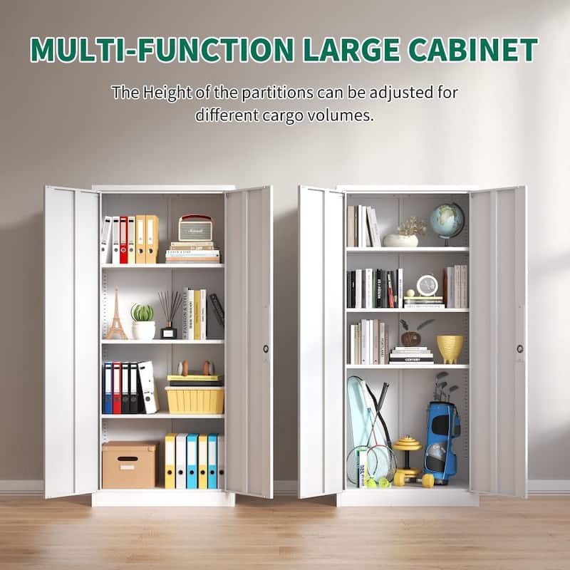 71"H Metal Tall Garage Storage File Cabinet