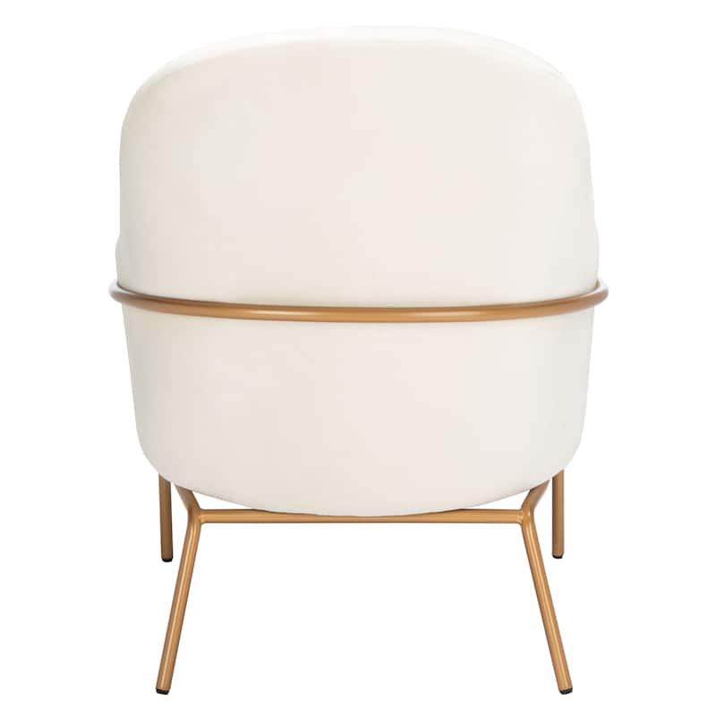 SAFAVIEH Yukiko Glam Velvet Accent Chair - 26.3" W x 31.8" L x 34" H - 26Wx32Dx34H