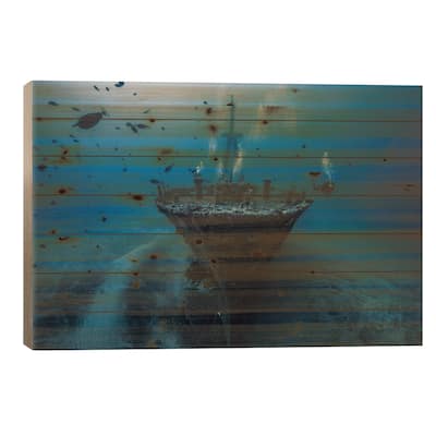 Hai Siang Wreck Print On Wood by Barathieu Gabriel - Multi-Color
