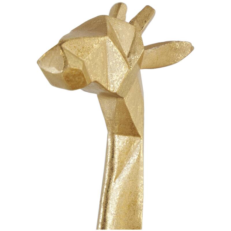 Polystone Giraffe Decorative Sculpture - Set of 2 Gold or Silver - CosmoLiving by Cosmopolitan