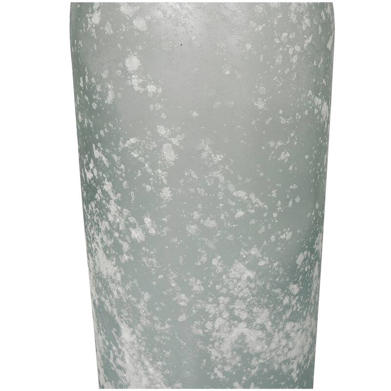 Clear Recycled Glass Handmade Frosted Spanish Bottle Decorative Vase