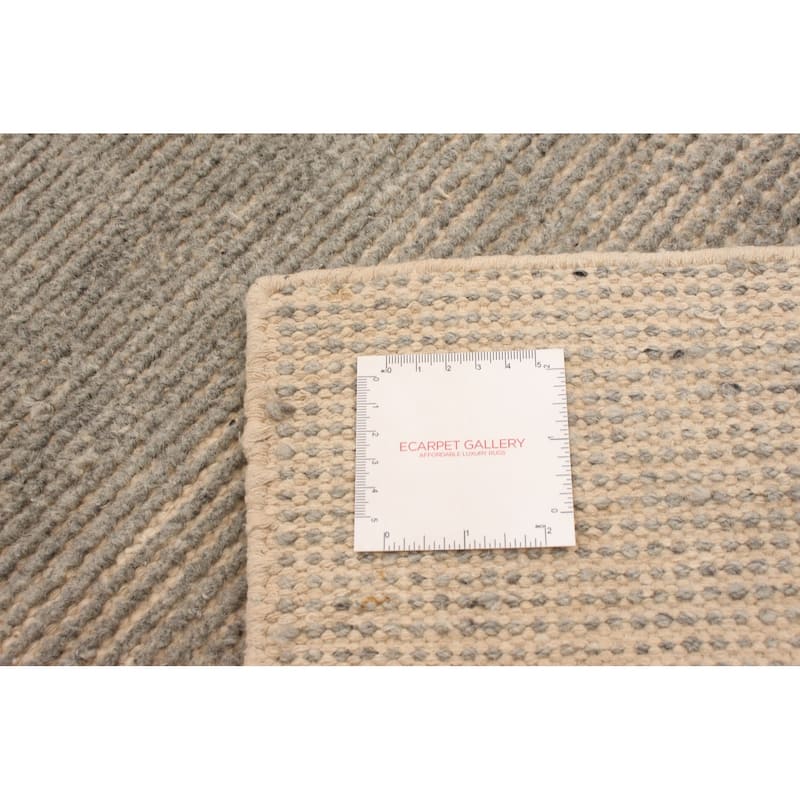 ECARPETGALLERY Hand-knotted Tangier Grey Wool Rug - 5'4 x 7'5