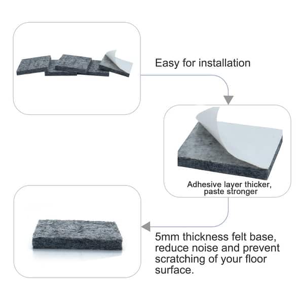Felt Furniture Pad Self Adhesive Anti-scratch for Floor Protector Grey 230pcs