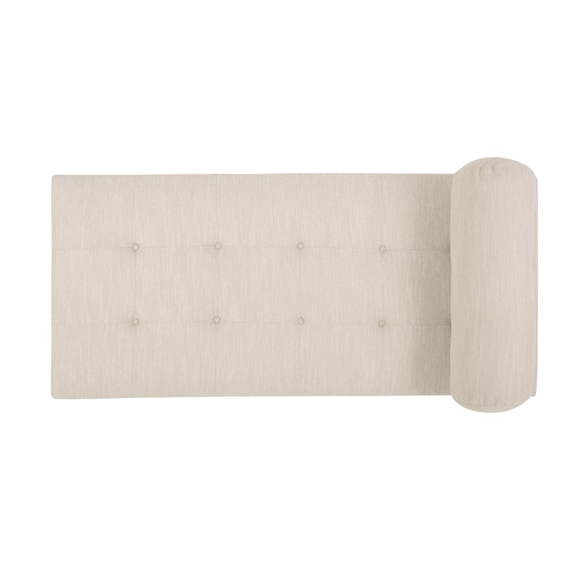 Simple Living Chaise Lounge with Rolled Pillow