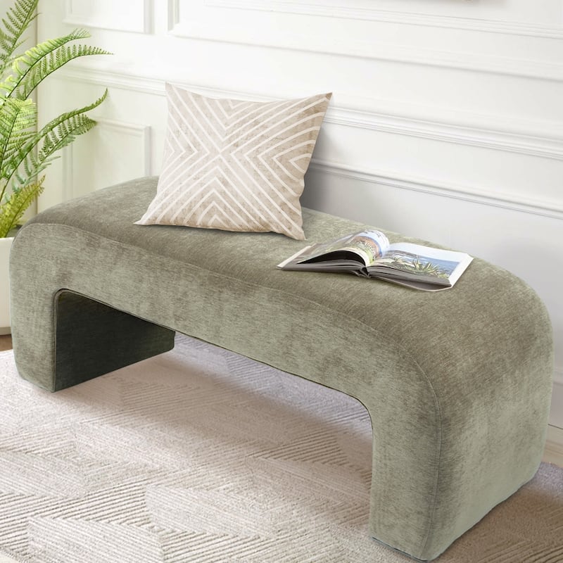Upholstered Bench - Green