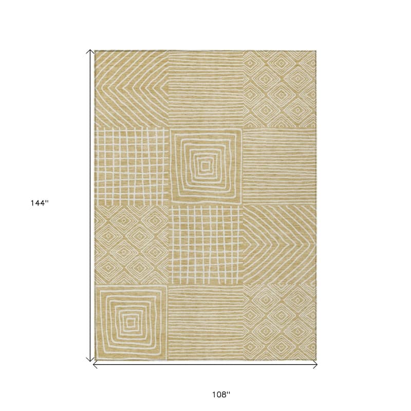 HomeRoots Geometric Transitional Rectangle Outdoor Rug