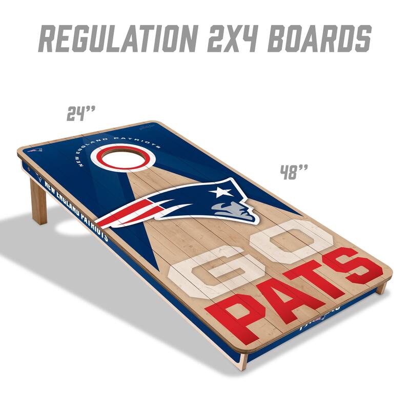 New England Patriots NFL 2x4 Professional Cornhole Board Set