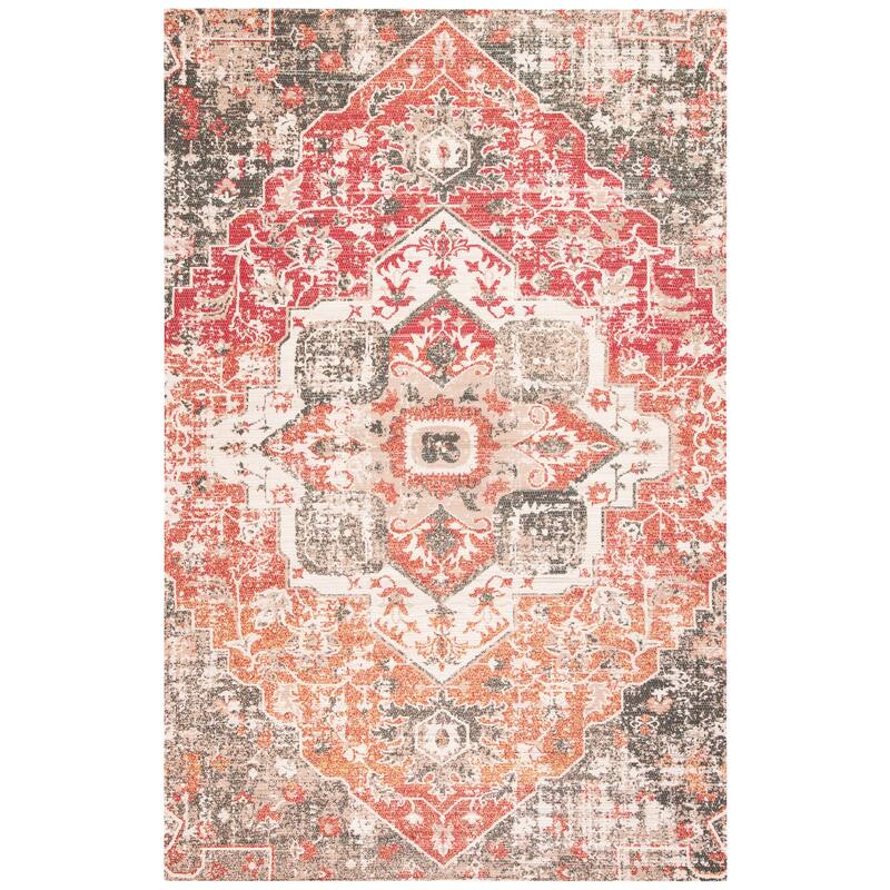 SAFAVIEH Handmade Saffron Ivonne Traditional Tribal Beige/Red Cotton Rug