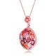 preview thumbnail 2 of 1, Sterling Silver Cubic Zirconia Rose Gold Pendant