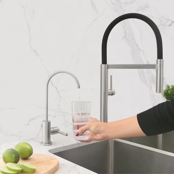 Kitchen Sink Drinking Water Faucet Commercial Water Filtration Faucet Stainless Steel Contemporary Style High Spout Overstock 32157238