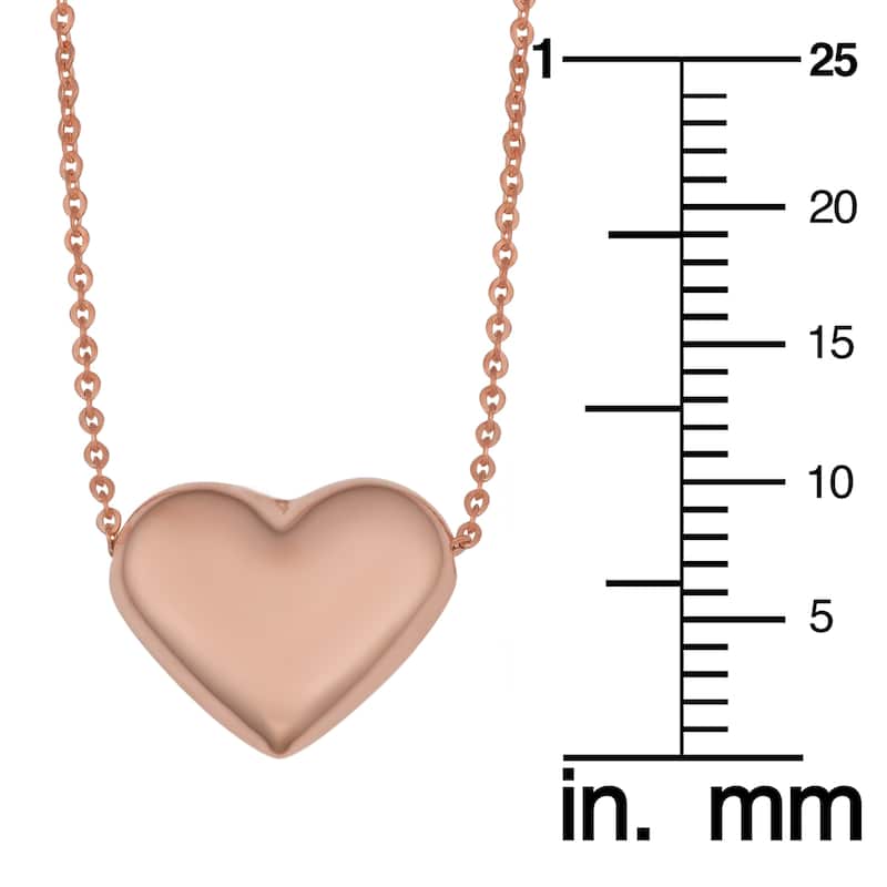 Fremada 10k Gold Heart Necklace (18 inches)