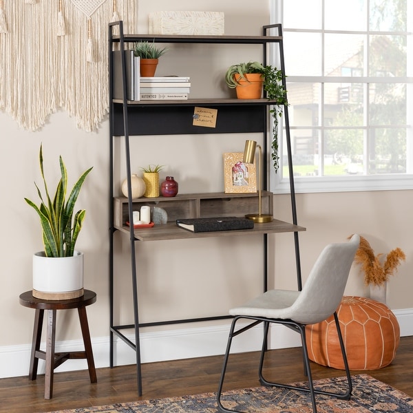 Carbon Loft Lahuri Metal Frame Ladder Shelf Desk. Opens flyout.