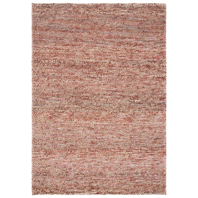 SAFAVIEH Handmade Bohemian Ancilla Jute Rug - 6' Square - Natural/Pink