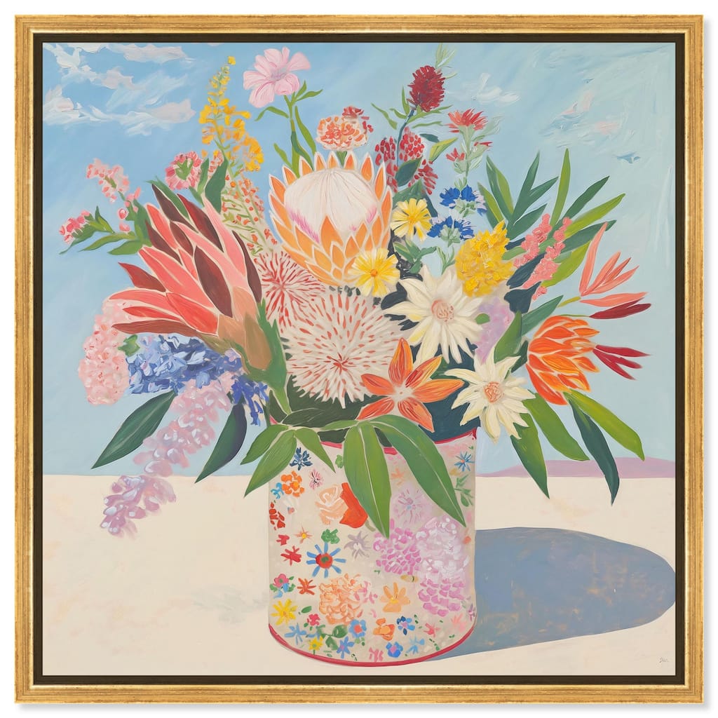 Floral Tin Canvas by Art Remedy