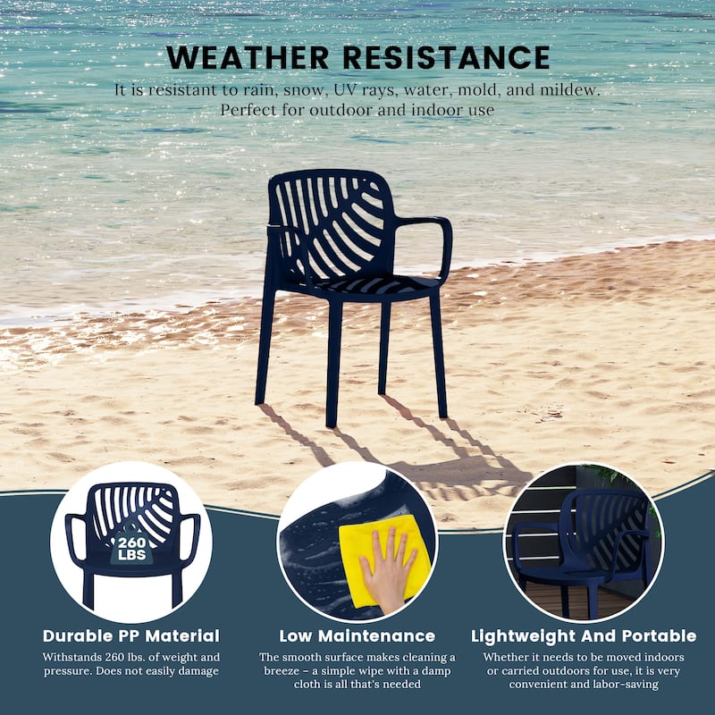 Frond and Form Outdoor Stacking Dining Armchair (Set of 2)