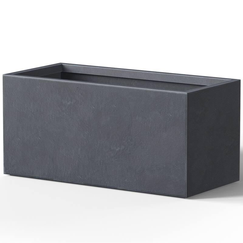 Tall Concrete Rectangle Plant Boxes / Large Indoor and Outdoor Flower Planters